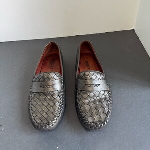 Robert Zur Petra Metallic Leather Penny Loafers Women's Size 7M